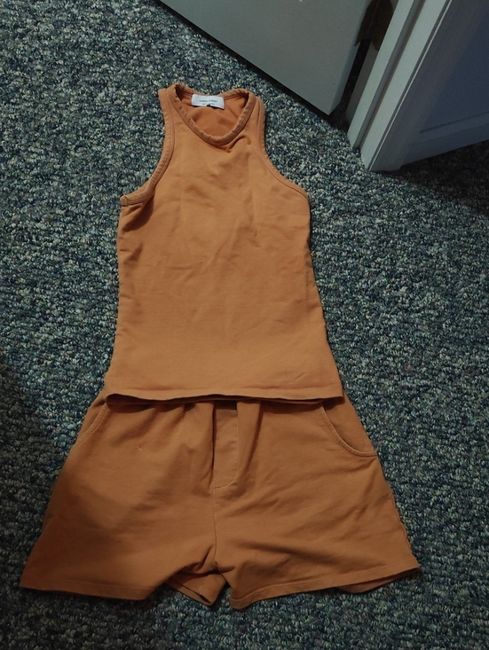 James Street Co. Pants - Women's Rust Tank & Shorts Set - Casual Summer Outfit